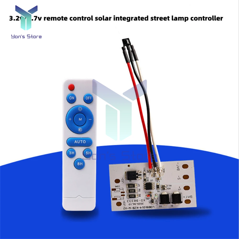 3.2V 3.7V Remote Control Solar Ceiling Light Control Panel Solar Flood Light Integrated Street Light 30W Circuit Board Driver