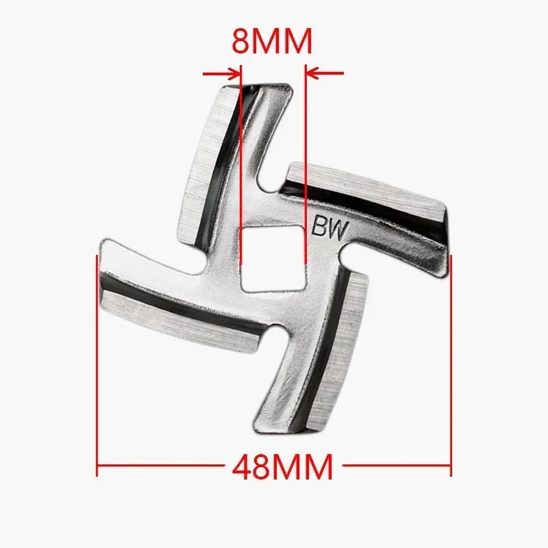 Kitchen Accessories Spare Parts With 8mm Inner Hole 1/3pcs Meat Grinder Mincer Stainless Blade Mincer