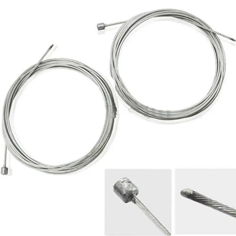 Newest 10-1PC 2M MTB Bicycle Brake Line Bicycle Speed Line Fixed Gear Shifter Gear Brake Cable Set Core Inner Wire MTB Road Bike