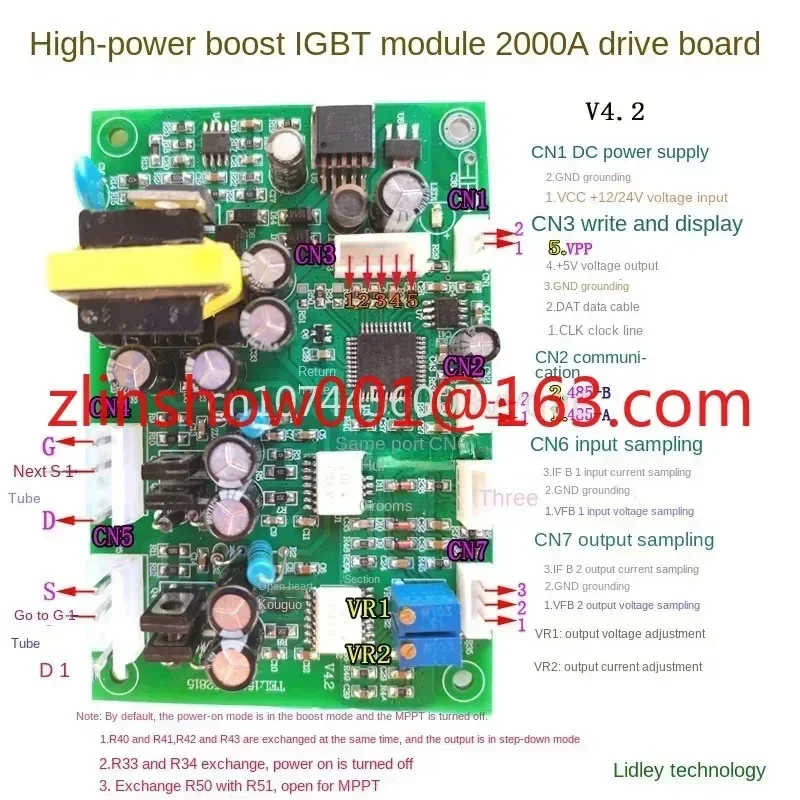 Customized High-Power MPPT/Synchronous Boost/Buck IGBT Module Control Drive Board Output Constant Voltage and Constant Current