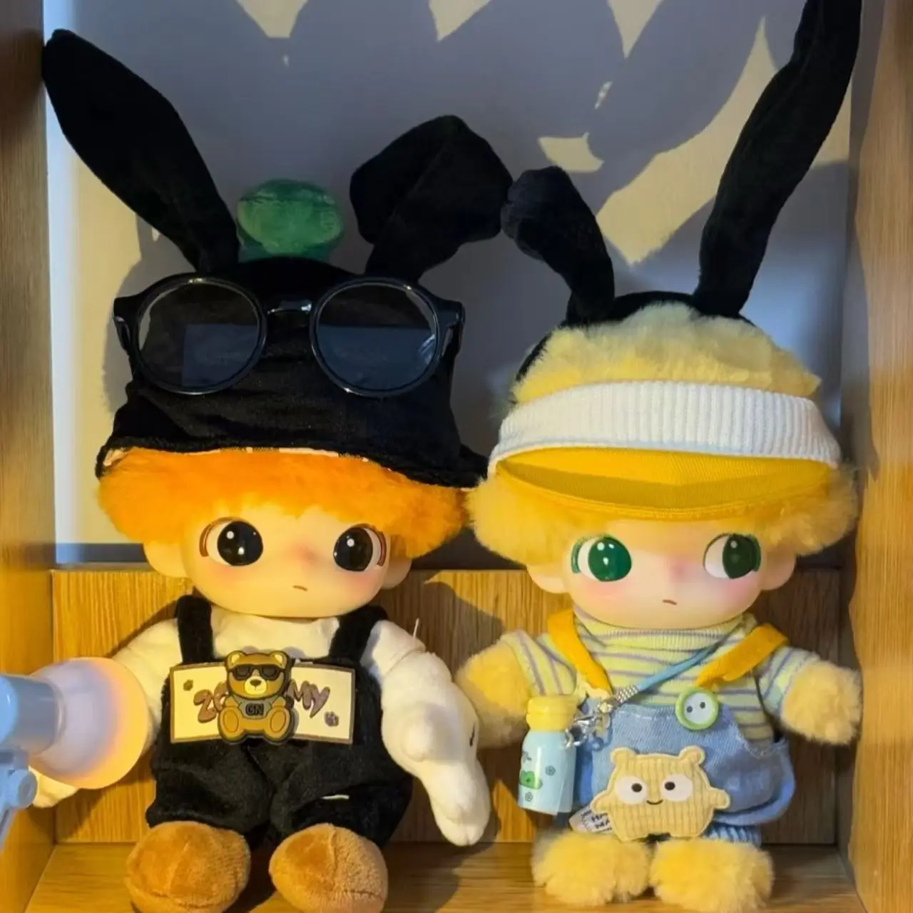 17 centimetri Mini Peluche Vestiti della Bambola Vestito Accessori per la Corea Kpop Exo Labubu II Idol Bambole Seduta Partito Plaid Tute e Salopette Abbigliamento