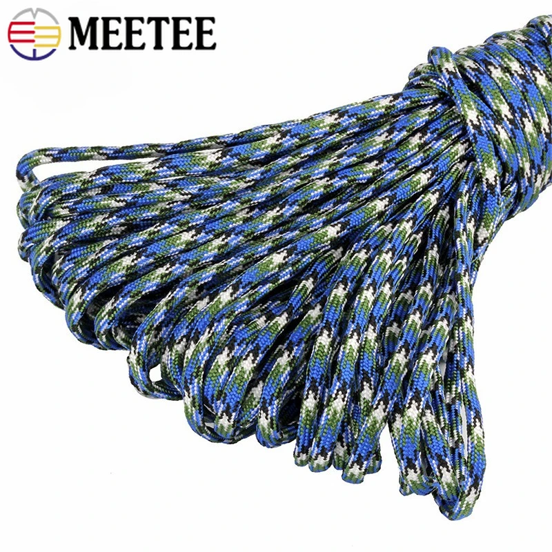 10/20/30M Blaues 7-Kern-Seil 5mm Outdoor Camping Seil für Taschen, Zelte, Näharbeiten, Kletterseile, DIY-Bastelmaterial