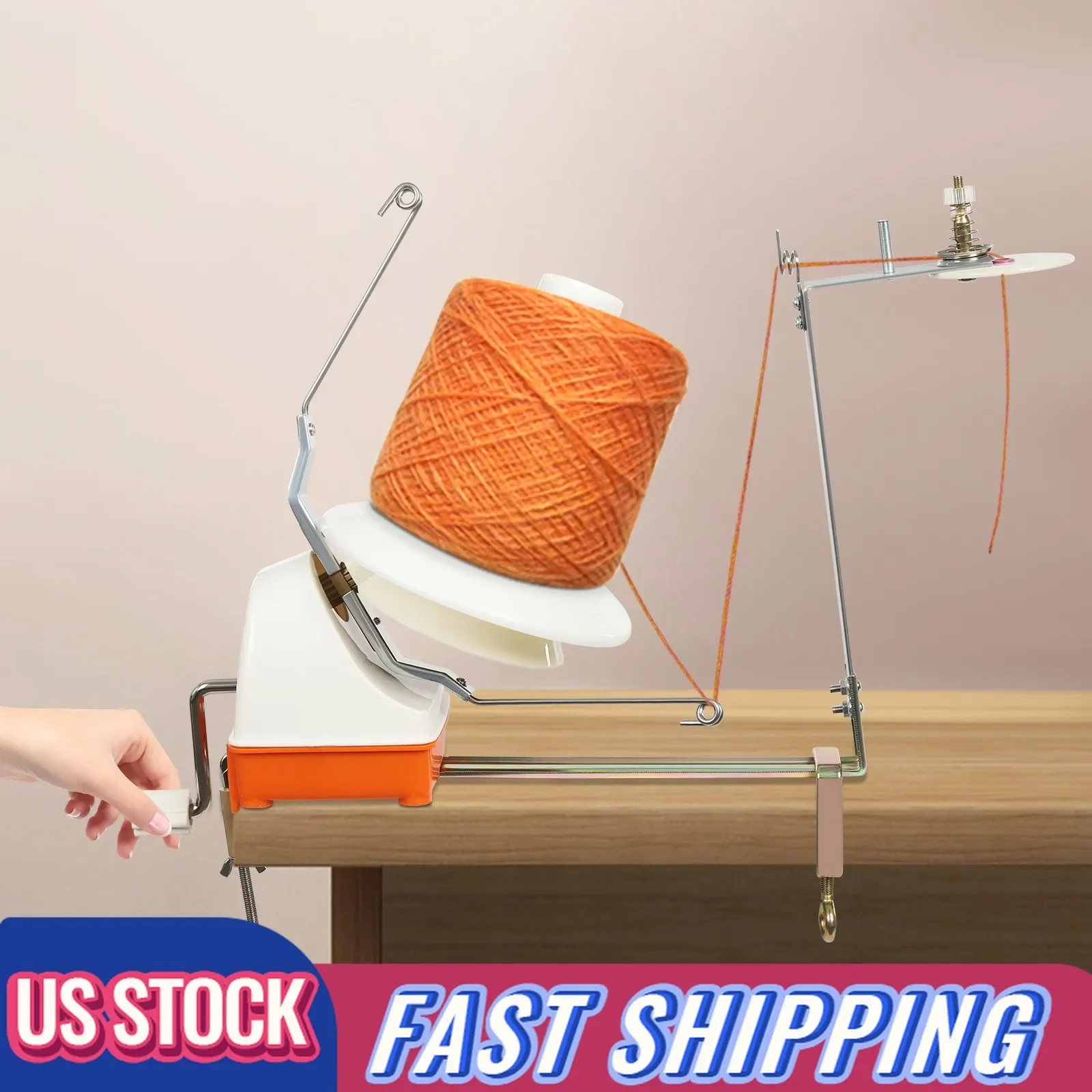 

Manual Yarn Winder with 500g Capacity Modern White PP/Nylon & Stainless Steel Desktop Tool for Knitting/Crocheting Anti-Tangle