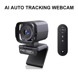 1080P HD Webcam Auto Tracking Web Camera With Remote Control Microphone Live Streaming Mini Camera For PC Laptop Desktop