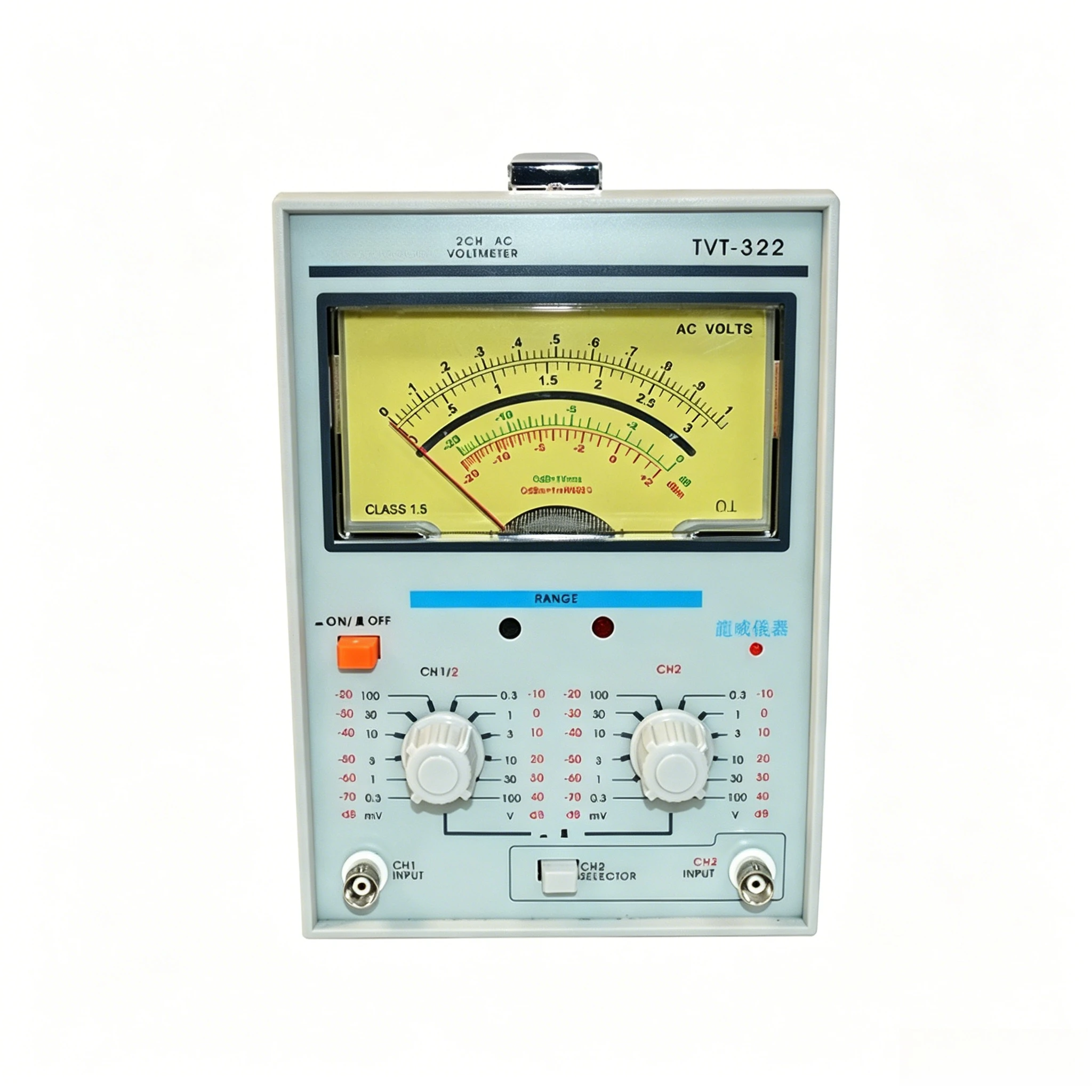 TVT-322 Dual Channel Milivoltmeter Double Needle Millivoltmeter New Design High Quality Pointer Voltage Measuring Instruments