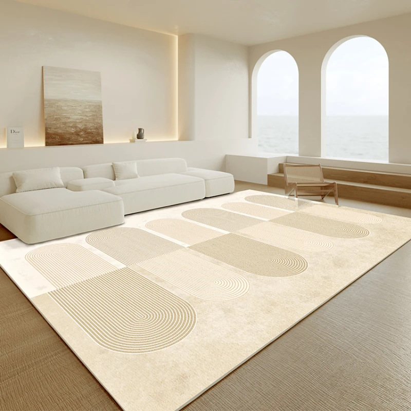 Living Room French Cream Large Area Carpet Wabi Sabi Style Simple Modern Bedroom Bedside Carpets 2023 New Non Slip Japanese Rug