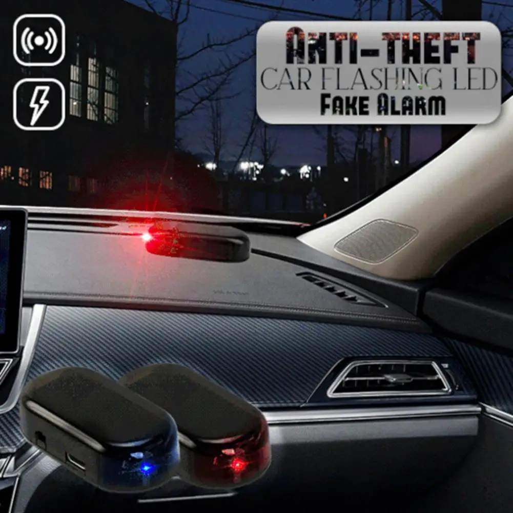 

Warning Light Useful Car LED Solar Powered Warning Security Light Lightweight Alarm Light