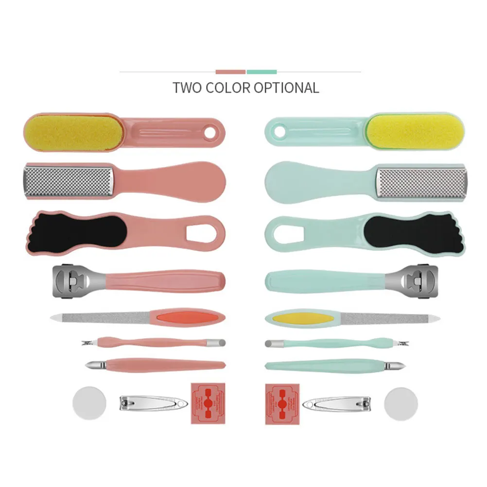 

10pcs Tool Set Stainless Steel Foot File Callus Remover Portable Grinder for Women Home Use Nail Care Tools Foot