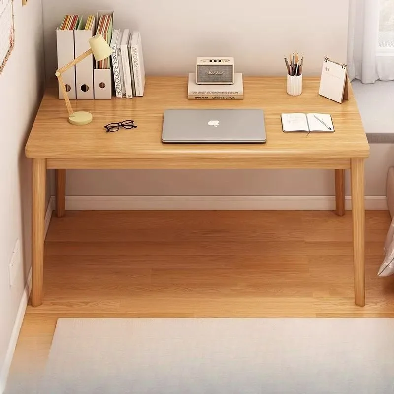 

Desk Bookshelf Integrated Table Household Solid Wood Leg Computer Desktop Bedroom Student Learning Writing