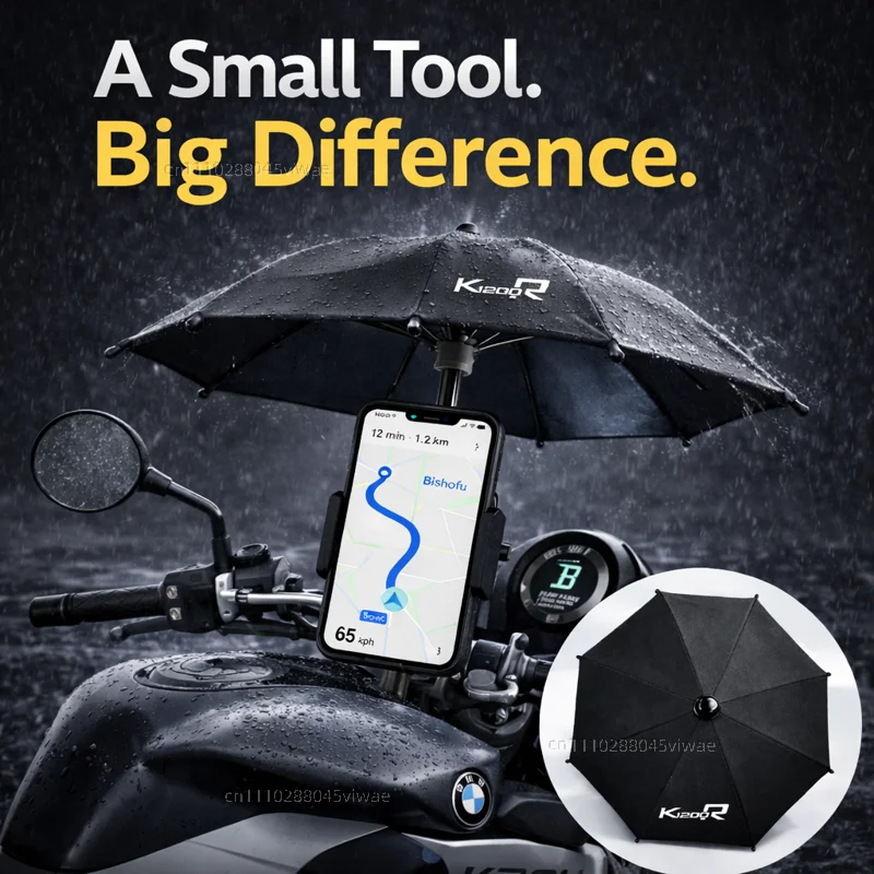 

Держатель для телефона и зонта для мотоцикла BMW K1200R, водонепроницаемый, солнцезащитный, антибликовый, дождезащитный, крепление на руль для GPS-навигатора