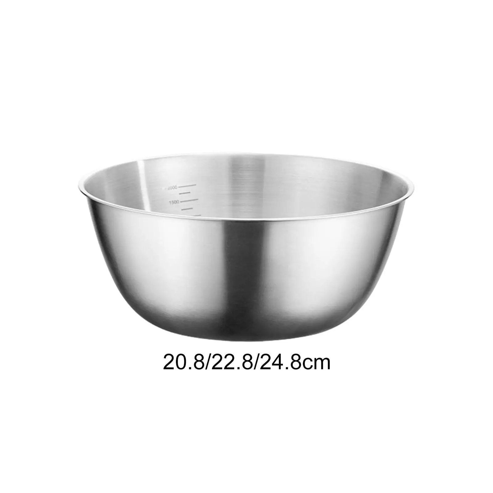 Stainless Steel Salad Basin Serving Bowl Knead Dough Easy to Clean Washing Basin Salad Bowl for Cooking Food Storage Washing