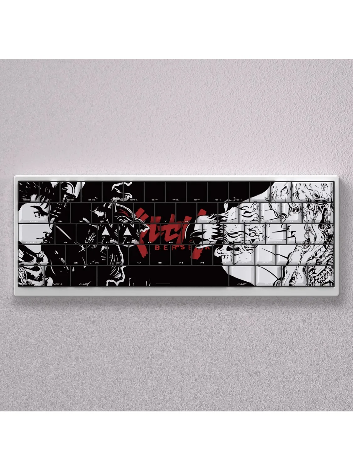 98 Klawiszy Berserk Keycaps Anime Zestaw Nakładek na Klawisze Cherry PBT Grawerowane Boczne Transparentne 98 Klawiszy do Klawiatury Mechanicznej 61/65/68 — zdjęcie produktu 7