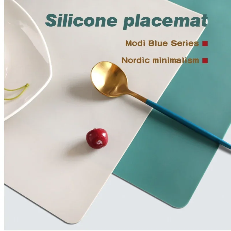 High Quality Food Grade Silicone Waterproof Placemat Heat Insulation Anti-Skidding Washable Table Mat for Kitchen Dinner