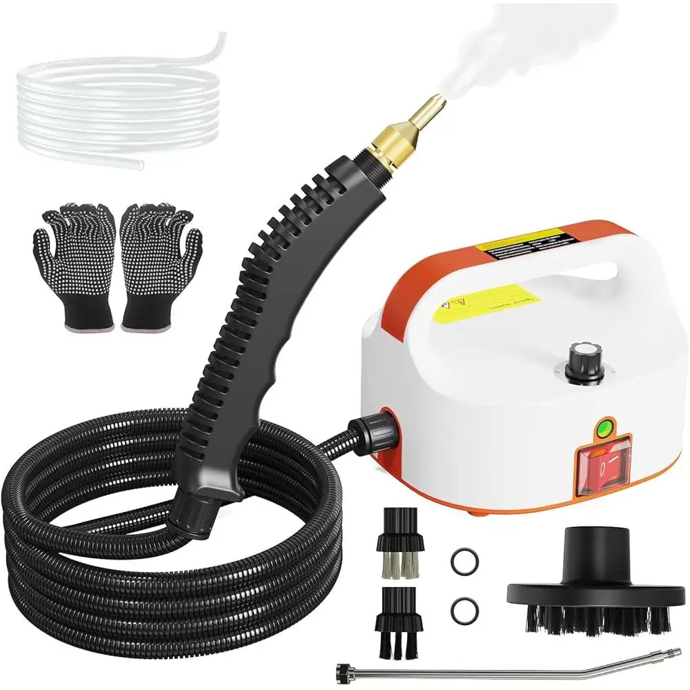 2500 ワットハンドヘルドスチームクリーナー高圧加圧熱クリーナーディープクリーニングポータブルスチームガン複数のブラシ家庭用