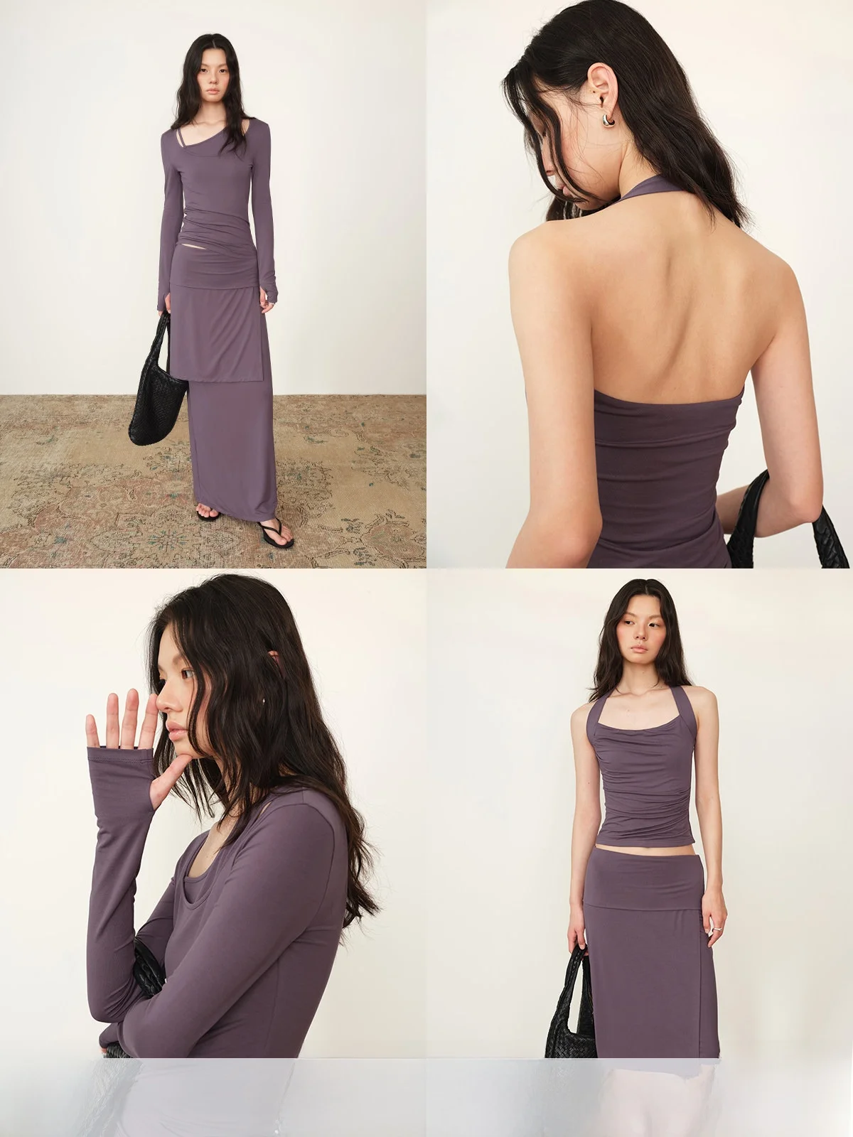 

Комплект жилета Mod Long Sve, повседневный комплект с асимметричным дизайном, плиссированная искусственная двухсекционная многослойная юбка, женская мода