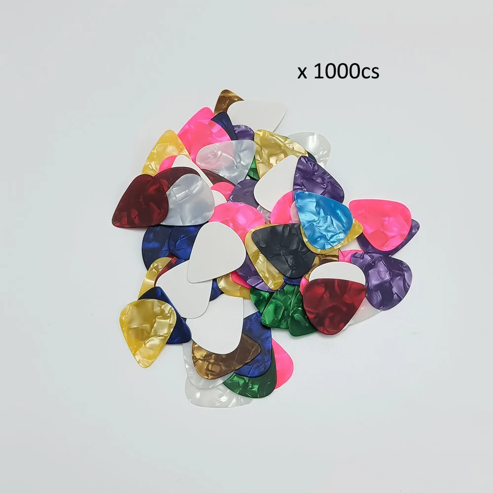 1000Pcs Cellouid Acoustic Electric Bass Gutiar pick plectrum guitarra musical instrument 0.46mm/0.71mm/0.96mm Guitar pick