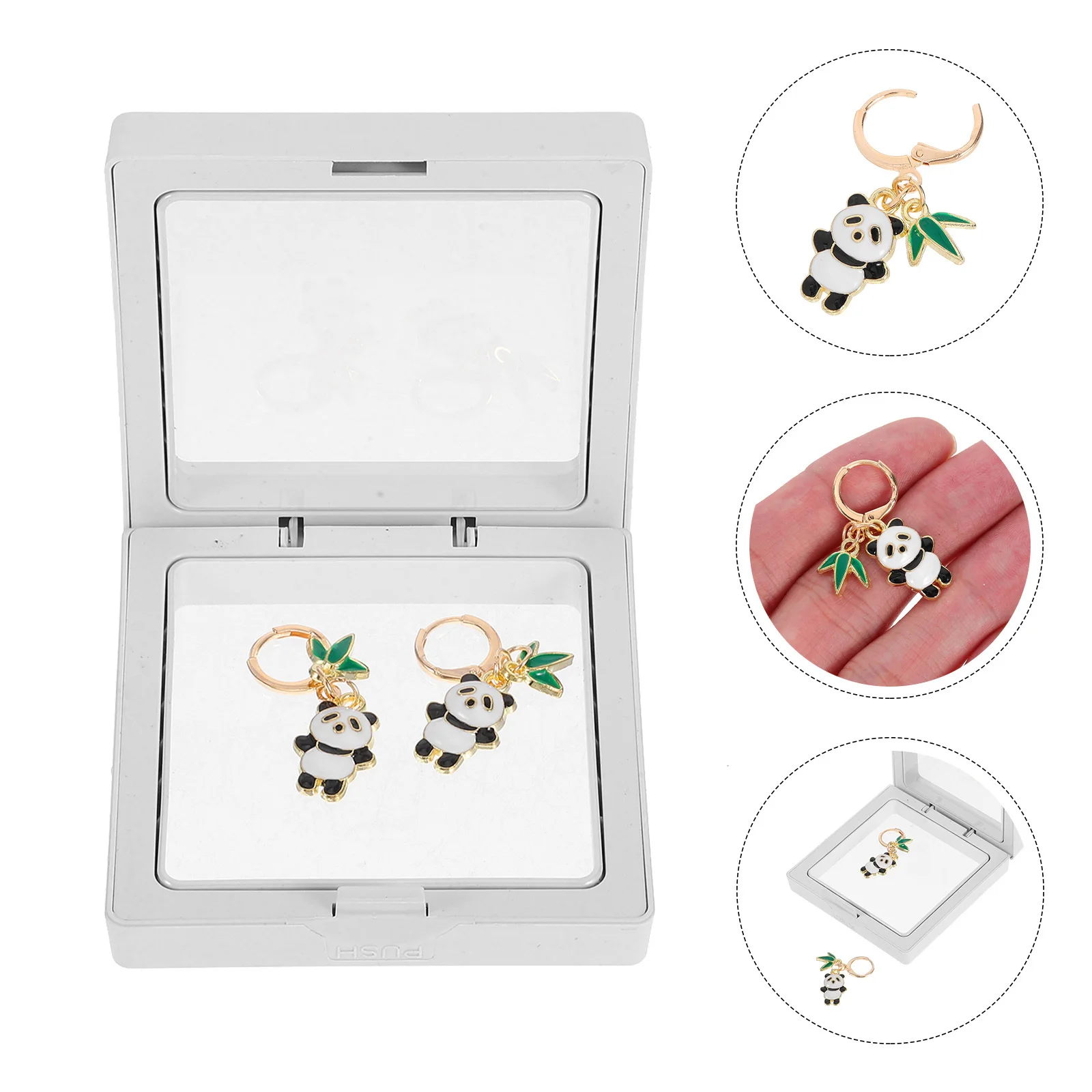 

2Pairs Panda Themed Knitting Markers Alloy Crochet Stitch Markers for Sewing Quilting Crafting Travel Friendly Kit