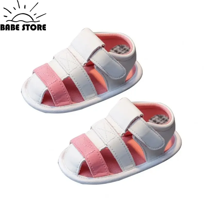 Zapatos de verano para bebés y niños pequeños, sandalias antideslizantes de fondo suave para interiores, zapatos de malla para niños y niñas de 0 a