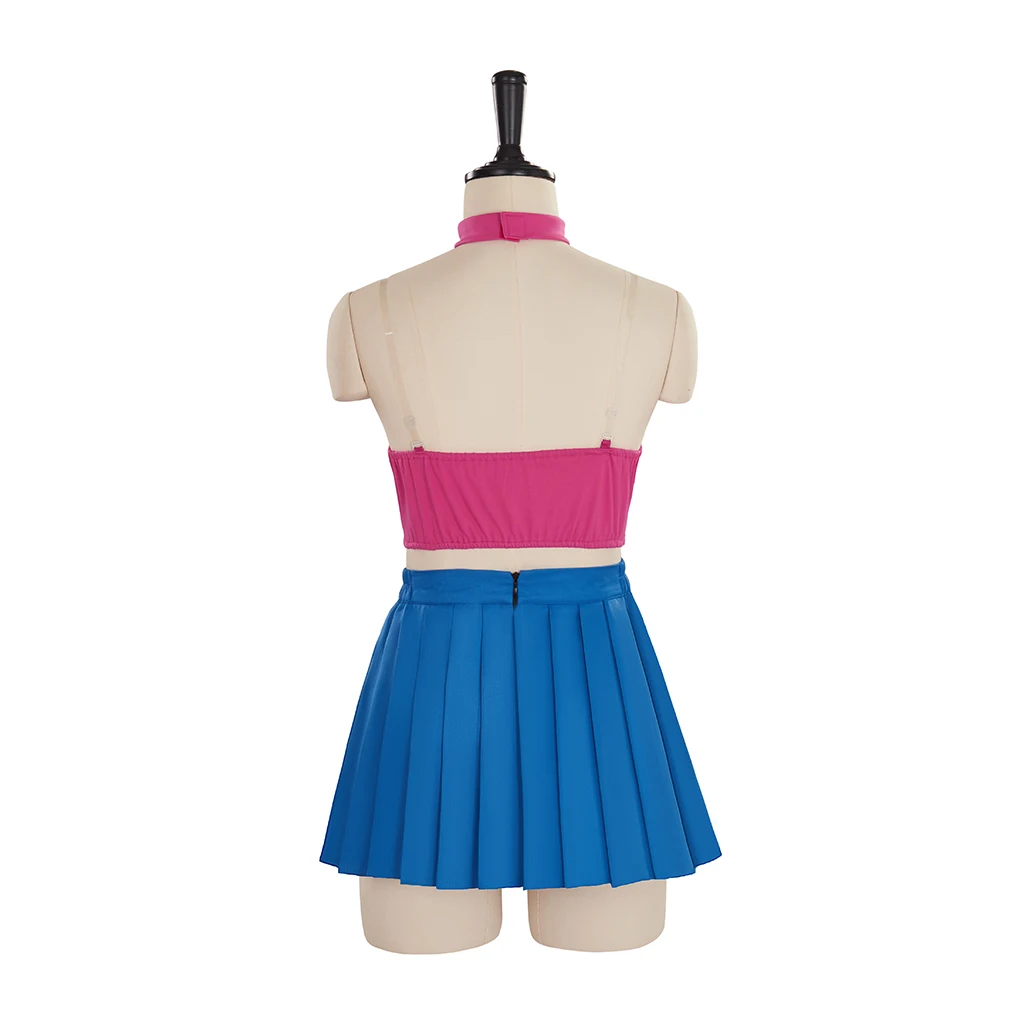 Traje de Cosplay Anime masculino e feminino, top sexy, saias, terno com chapéu, Halloween, festa de carnaval, roupa casual