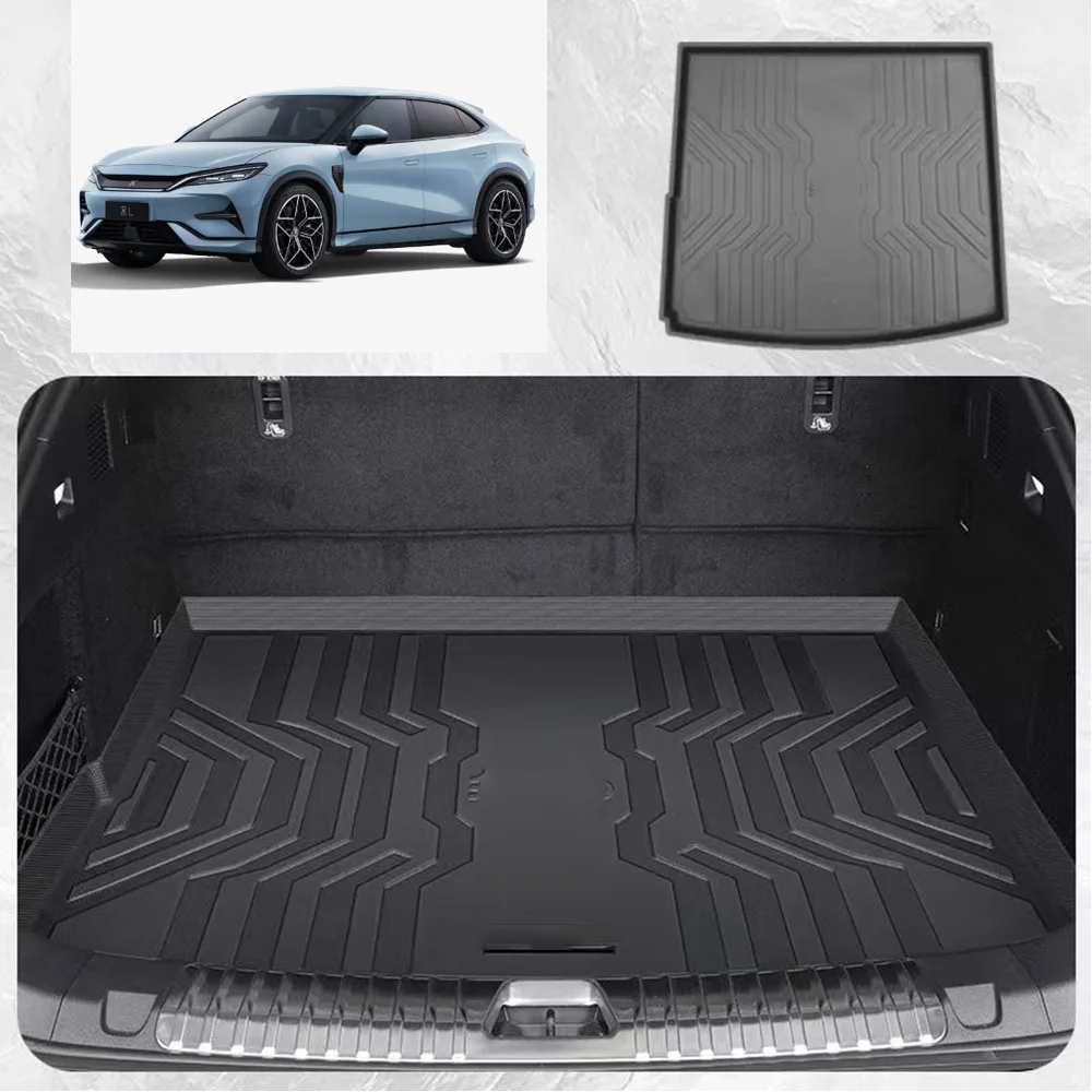 Car Trunk Mats For BYD Song L 2024 Waterproof Rear Backrest Protection Cushion TPE Trunk Tray Floor Mat