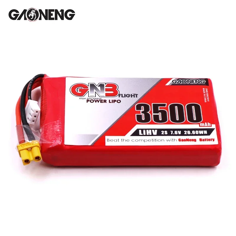 Gaoneng เดิม GNB HV 2S 7.6V 3500mAh MAX 10C แบตเตอรี่ Lipo สําหรับ Frysky Taranis QT7 เครื่องส่งสัญญาณ TX รีโมทคอนโทรล RC อะไหล่