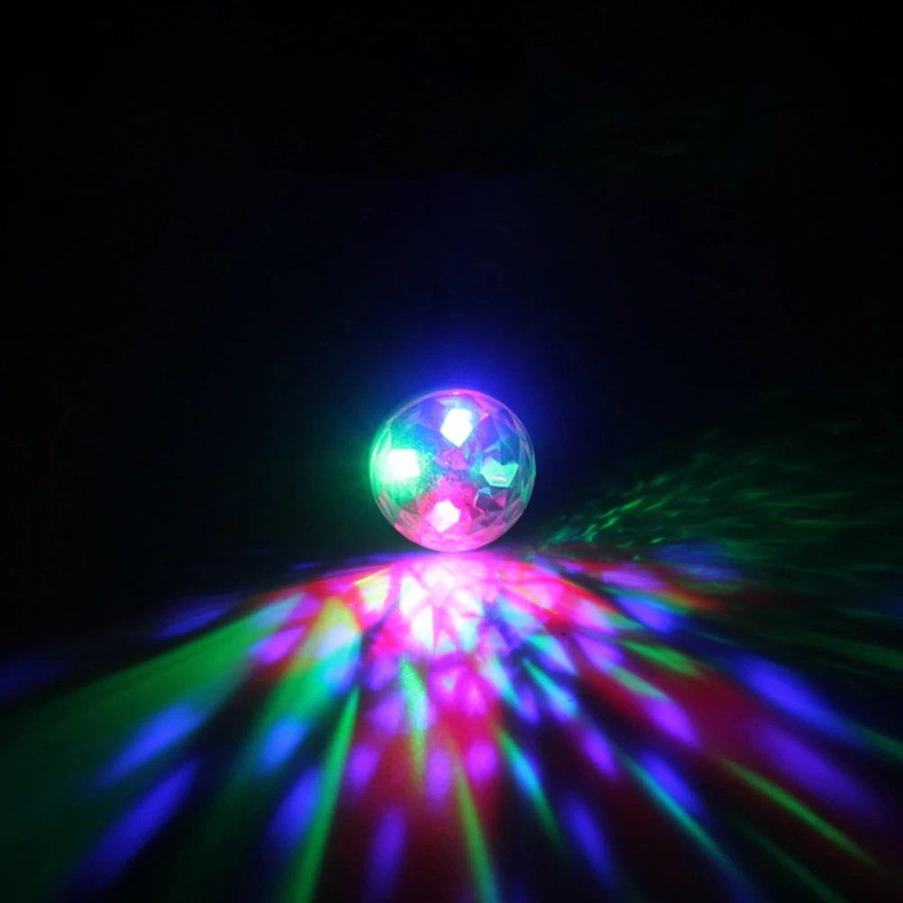 LED Light Bright USB Disco Stage Ball Light Lights DJ Stage Karaoke Rotating Sound Effect