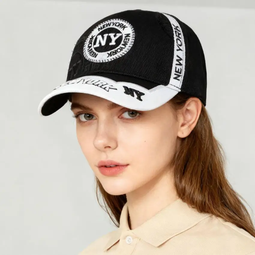 قبعة منقار البط للفصول الأربعة مع حروف نيويورك مطرزة ثلاثية الأبعاد، قبعة بيسبول، قبعة سباق رياضية، للجنسين #1