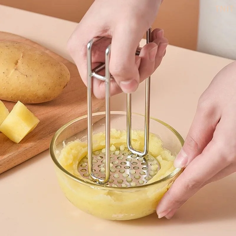 Kitchen Gadgets For Seniors - [J] Roestvrijstalen aardappelstamper, groentepers, fruitpers, keukenhulp,