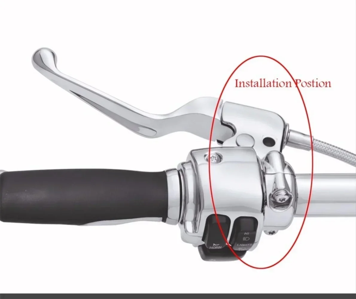 

Chrome Motorcycle Clutch Lever Mount Bracket For Harley 2008-later Dyna (except FXDF, FXDLS, and '14-later FXDL)