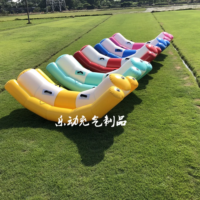 Customized Children's Inflatable Float Seesaw Banana Boat Water Park Props