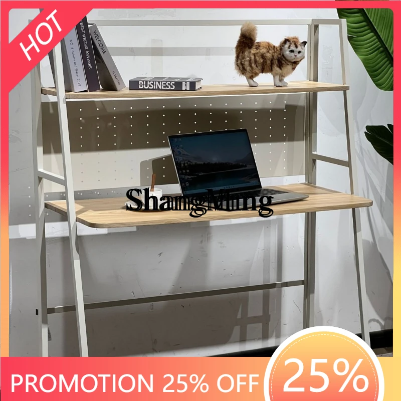 

SM Home Computer Desk Desktop Home Bedroom Integrated Table Student Writing Table Hole Board Shelf