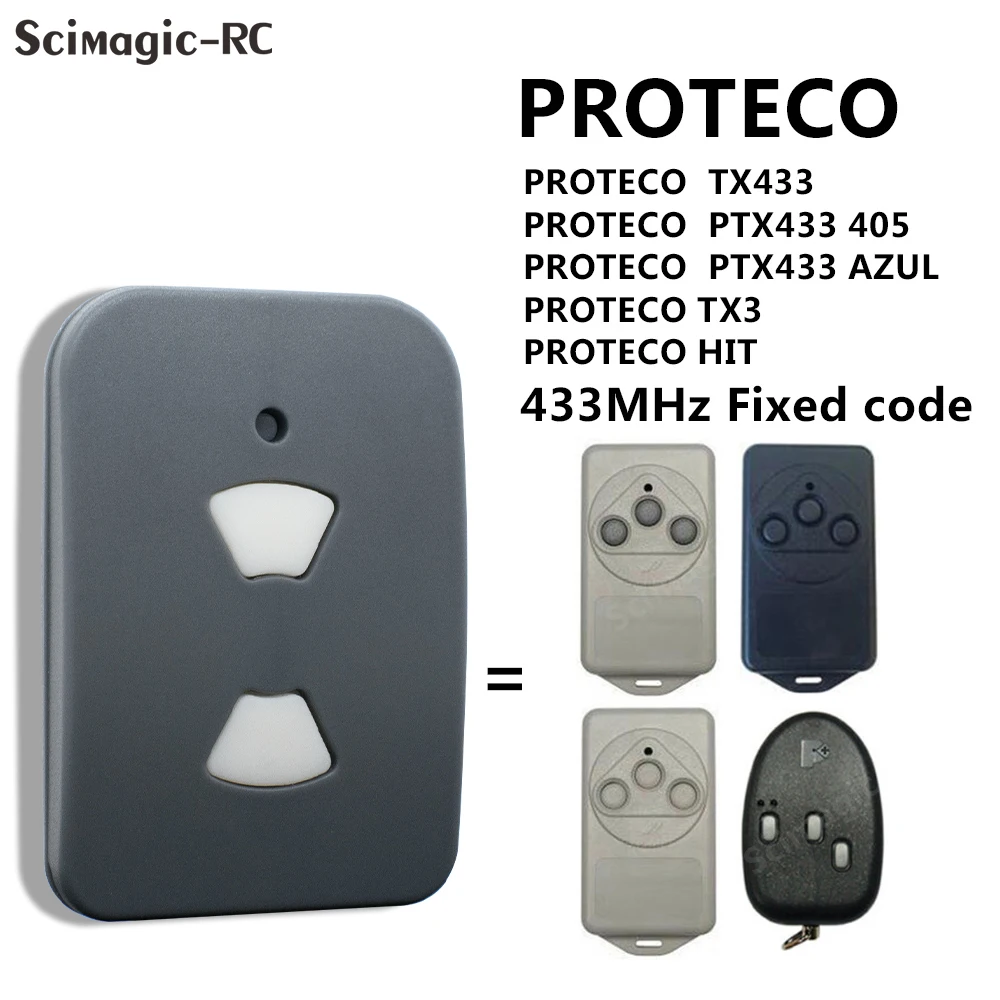 

PROTECO HIT TX3 TX433 ANGIE 433405 Garage Door Remote Control 433MHz Fixed Code PROTECO Remote Control Gate Opener Transmitter