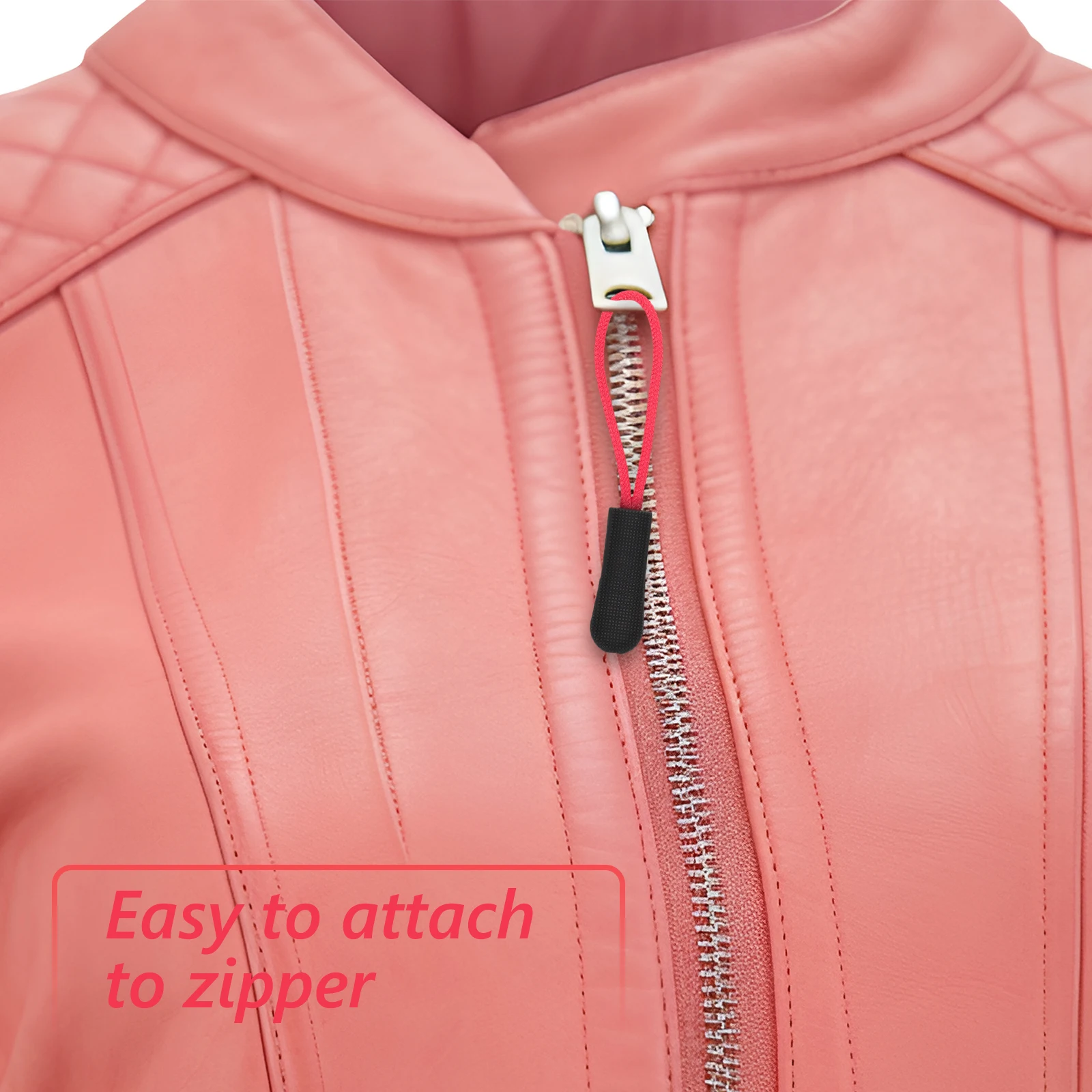 

10Pcs Red Nylon Zipper Puller Cords Durable Zip Sliders for Garments Sportswear Mobile Phones Key Rings Purses Outdoor Bags