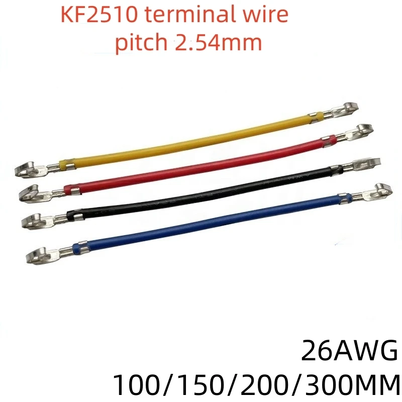 

10PCS KF2510 electronic wire single/double-end pressure reed terminal wire 26awg color electronic wire spacing 2.54mm 26AWG