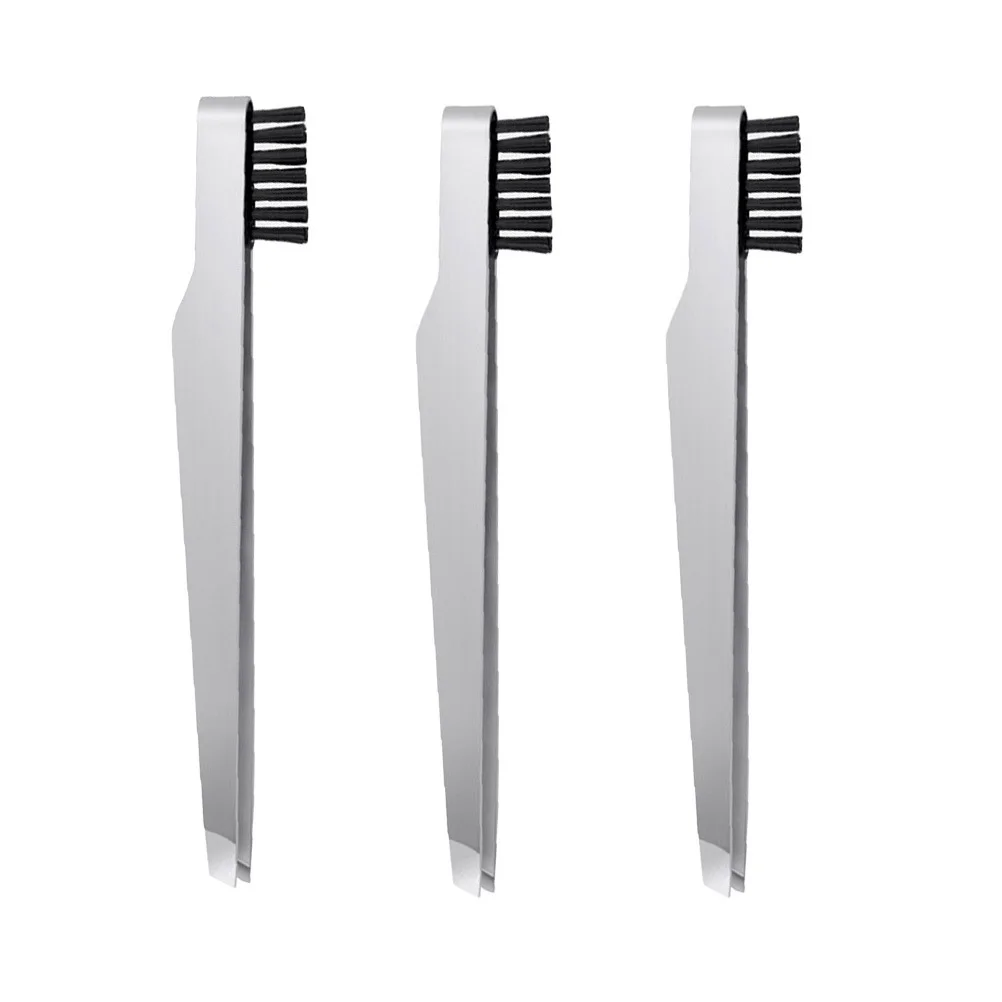 3개입 스테인리스 스틸 눈썹 족집게 소형 경량 휴대용 여성용 메이크업 정리 도구 정밀한 눈썹 정리