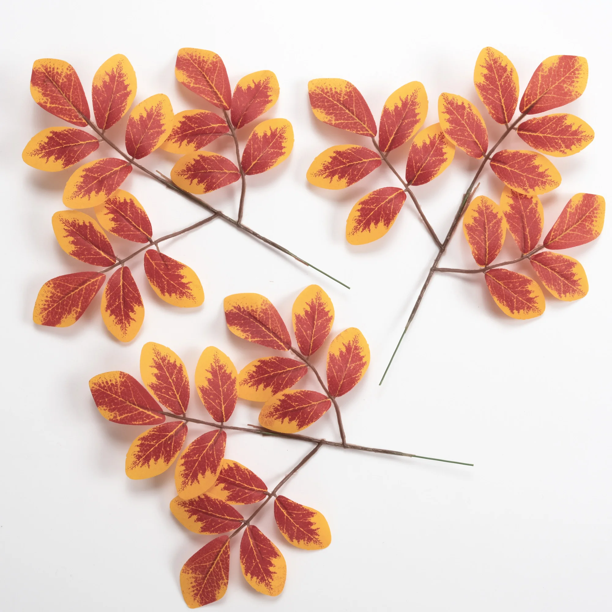 10/100PCS Artificial Silk Fall Leaf / Spray Silk Autumn Leaves Branch Fake Foliage Plant For DIY Bouquets Wreath Vase Decor