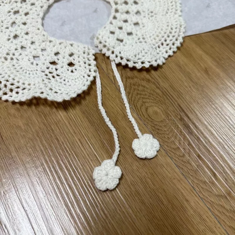 Baby Girls Wool Hand Crochet Lace Collar Kids Clothes Accessories