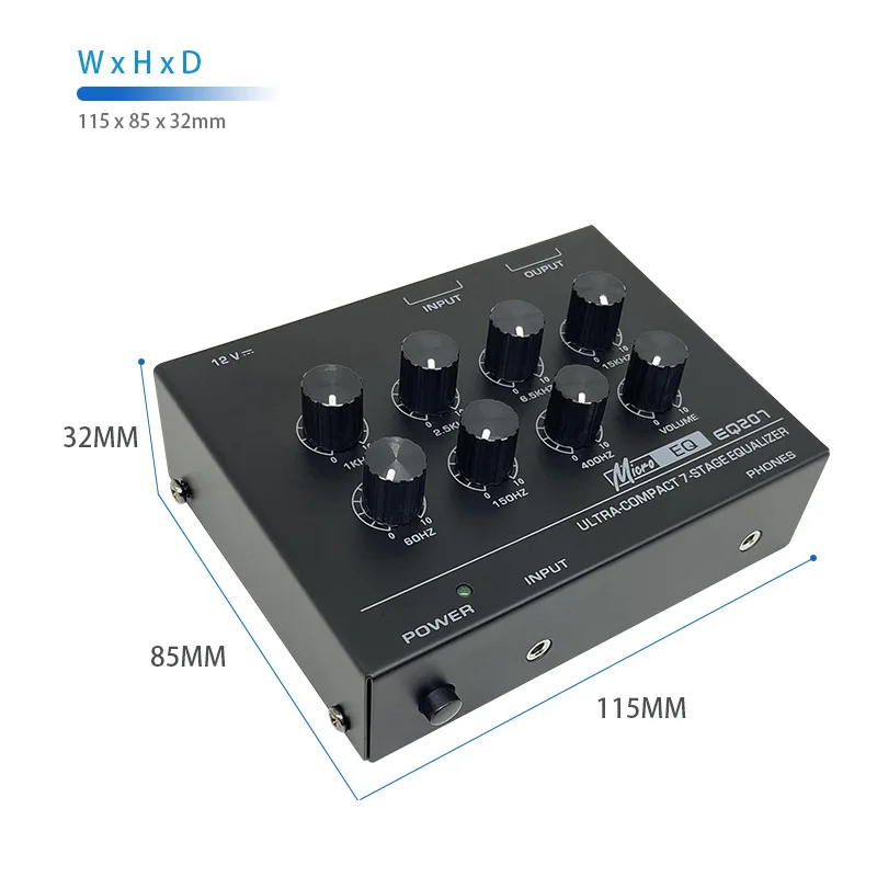 

Preamp EQ207 7 Band Equalizers Sound Modifiers KTV Effects Audio Processor Audio Mixer