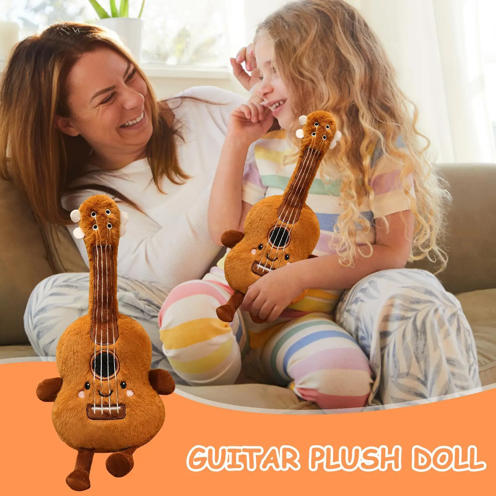 Plüsch Gitarre Instrument Stofftier Nette Gefüllte Gitarre Musikinstrument Kissen Realistische Plüsch Modell Hause Dekoration Für