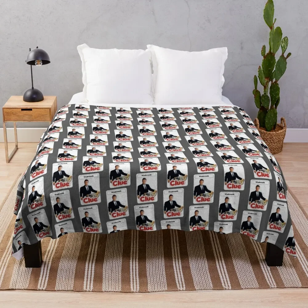 

CLUE - Movie style Character art Card - Butler Wadsworth Throw Blanket Designers For Sofa Thin anime Bed covers Blankets