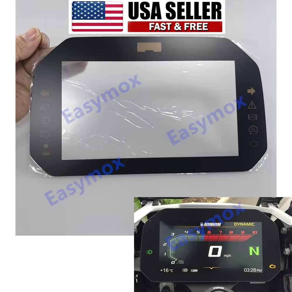 

Dashboard Glass Panel Cover for BMW R1250 C400X F750GS S1000XR S1000RR F900R F900XR Instrument cluster Speedometer Screen Repair