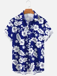 Die luxuriösen lässigen Blumen hemden des neuen Hawaii-Stils bedruckten 3D-Kurzarm plus Größe Harajuku Rockabilly Anime Maccabi