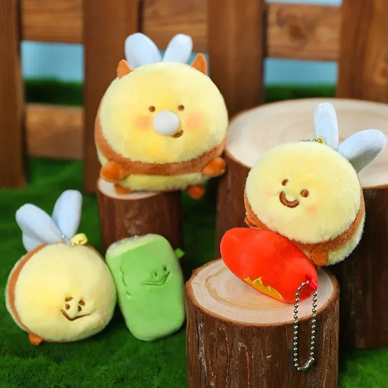 New Bear Plush Snot Bear Bee Series Popular Hooded Bee Plush Toy Doll Doll Kawaii Funny Gift Girl Birthday Toy Wholesale Pendant