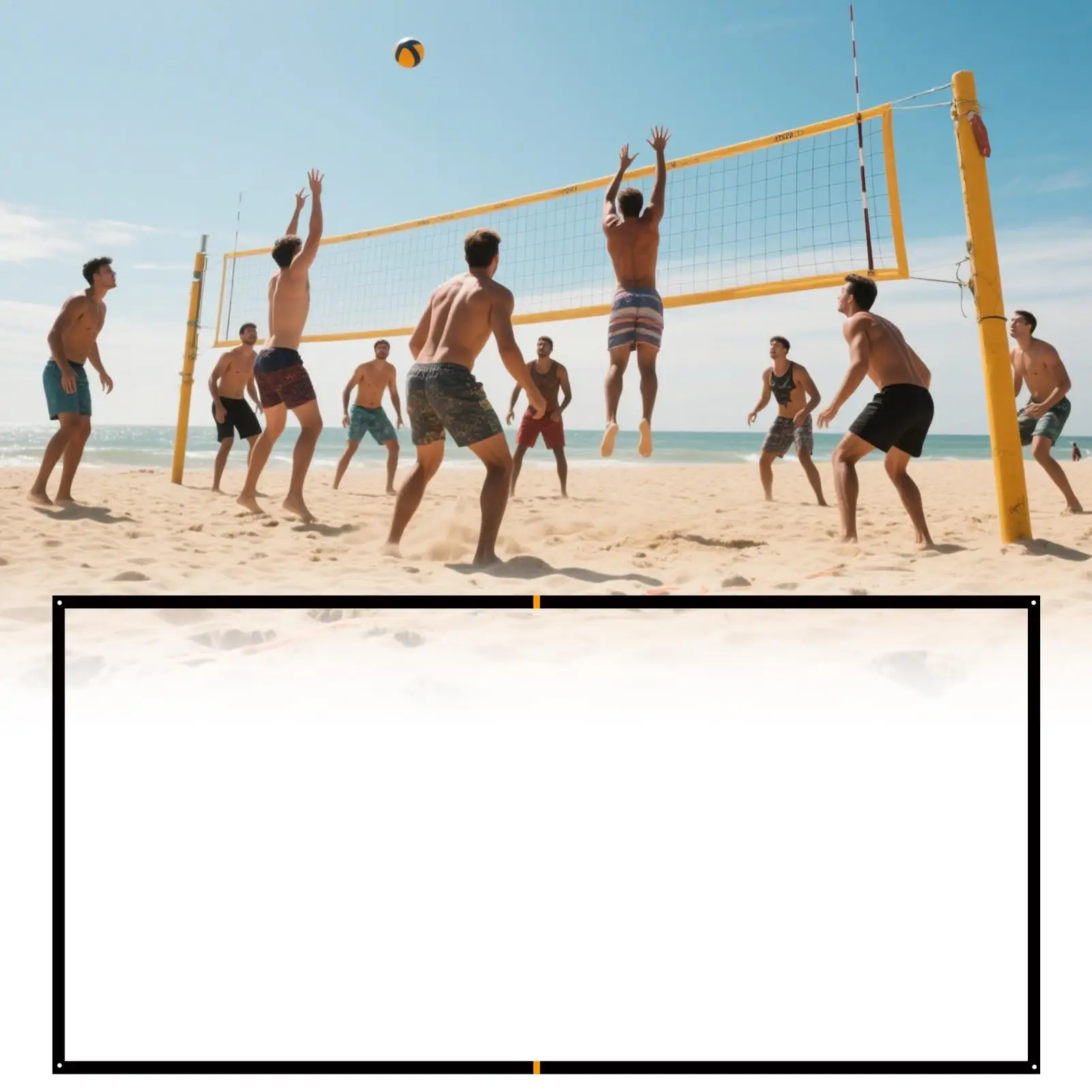 Beach Volleyball Lines Heavy Duty Court Boundary Lines Portable Sports Suppliesfor Sports Field Beach Park Grass Lawn Picnic
