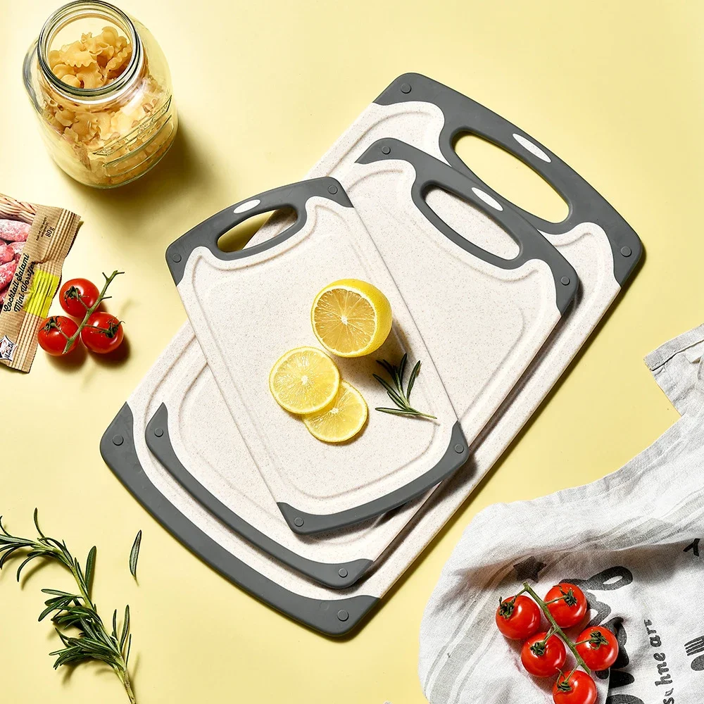 1/3PCS Kitchen Household Imitation Marble Can Hang Non-slip Classification Vegetables Meat Fruit Multi-functional Cutting Board