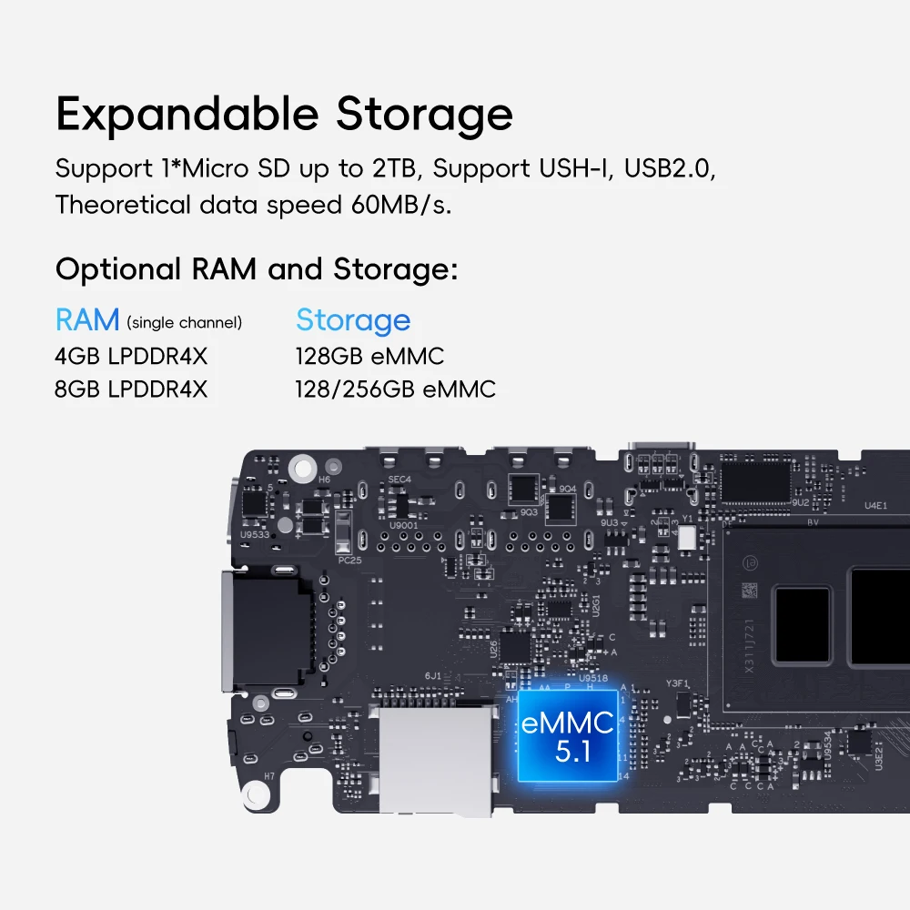 MeLE PCG02 Fanless Mini PC Stick N100 8GB LPDDR4 128GB Micro Desktop Computer with Full Function USB-C, 2.4G/5.0G WiFi, 4K HDMI