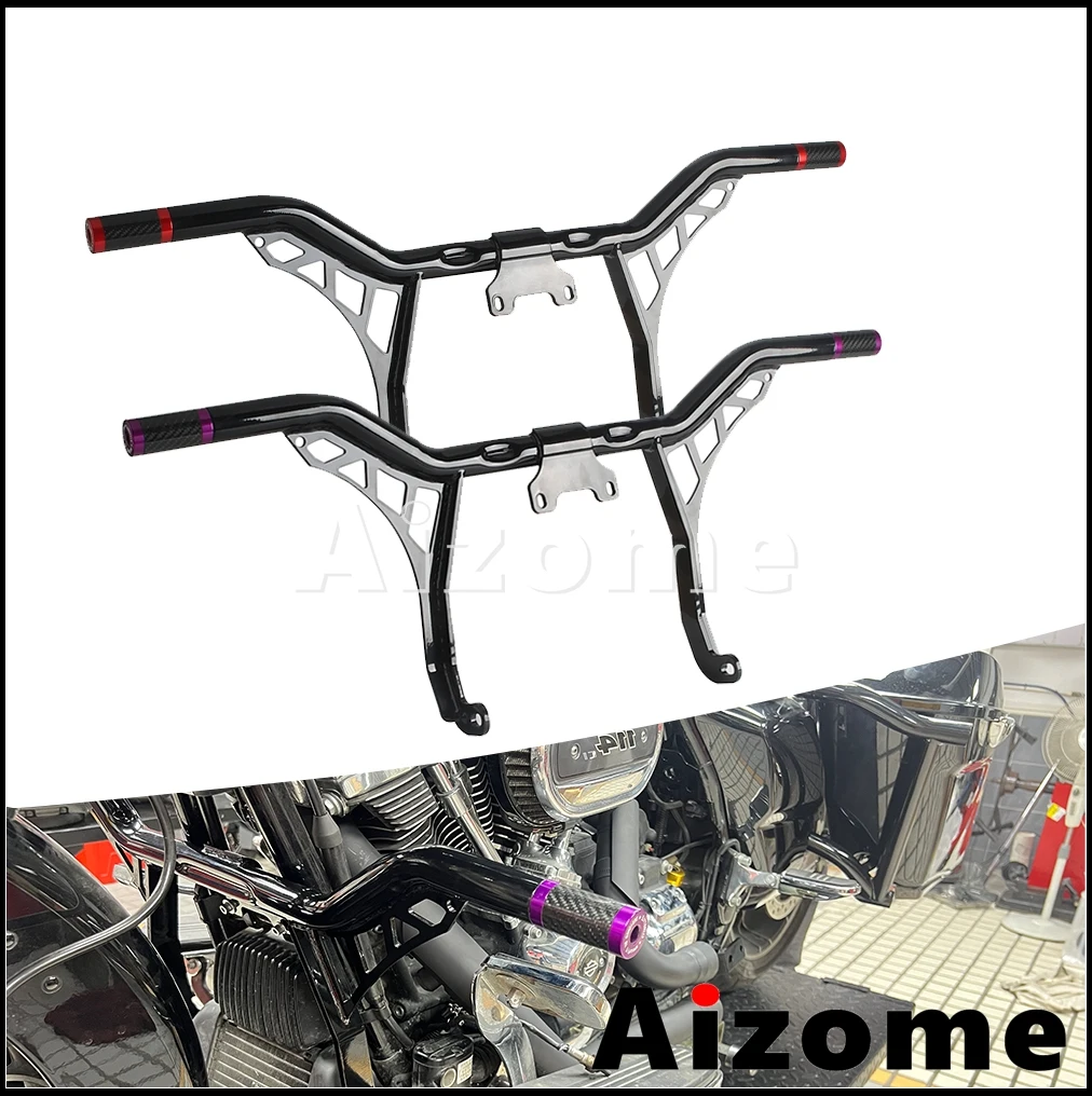 

Motorcycle Front Highway Engine Guard Crash Frame Slider Bar For Harley Touring CVO Street Glide FLHXSE Road King FLHRSE6 FLHFB