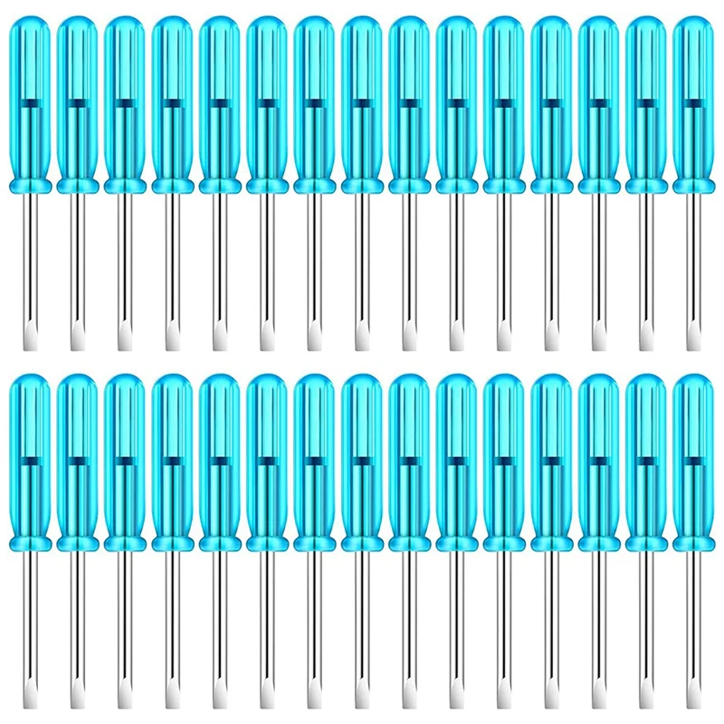 100PCS Mini Slotted Screwdriver, 2.0mm Flat Head 45mm Length for Small Appliances Repair