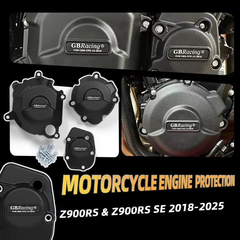 

v2 GBRacing Alternator Cover For Z900RS (SE) 2018-2026 New protector de motor moto carenados Secondary Engine Cover Set