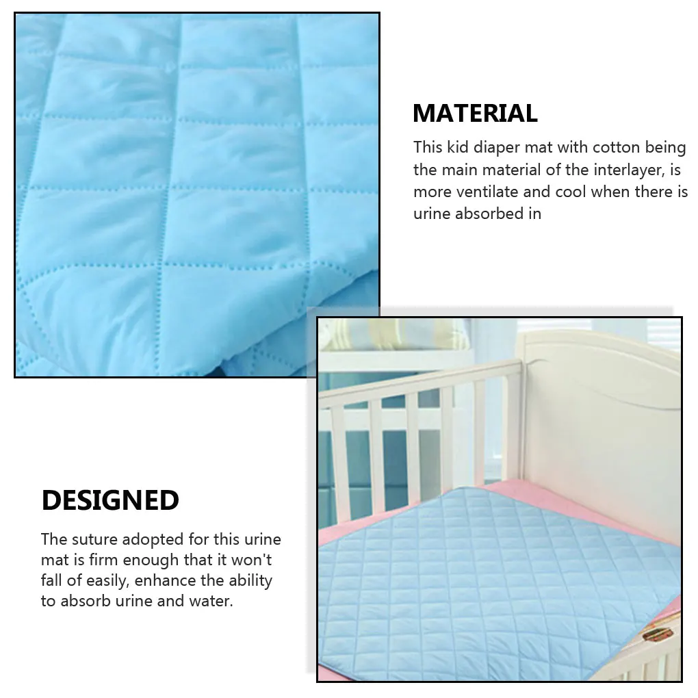 Baby Diaper Mat Kid Waterproof Cushion Diaper Changing Pads Infant Urine Mats Sheet Protecting Accessories Pink 70*120cm